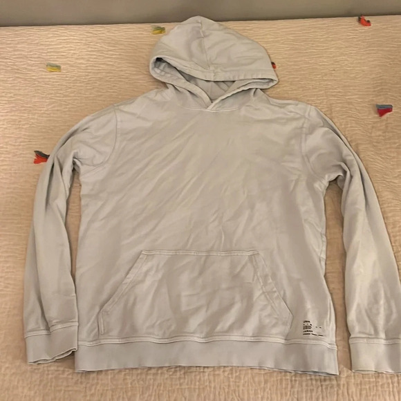 Onia Light Blue Hoodie Sweatshirt Medium - Picture 1 of 6